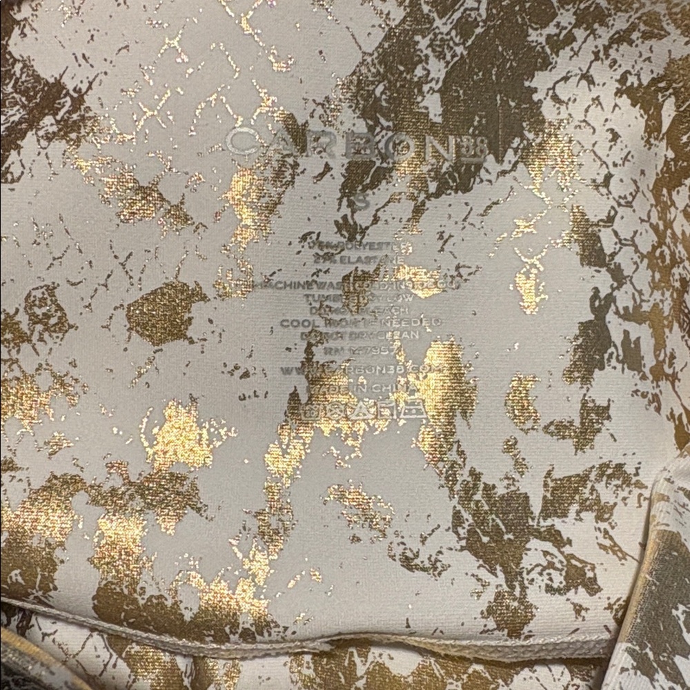 Carbon38 Bundle Metallic Snake Print High Rise 7/… - image 3